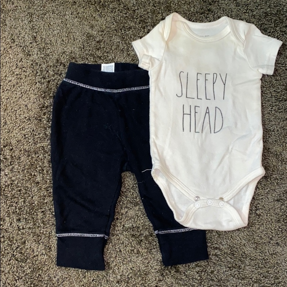 Rae Dunn SLEEPY HEAD outfit